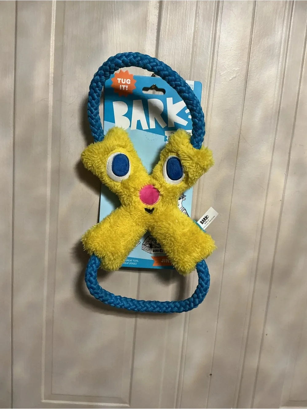 BRAND NEW BARK BOX DOG TOY TUG ROPE SQUEAKY New 14”